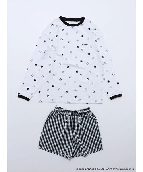 EMODA（エモダ）の「【はぴだんぶい】PATTERN OVER L/T&S-PT SET（Tシャツ/カットソー・レディース・ホワイト/ブラック・FREE）」の11枚目の写真