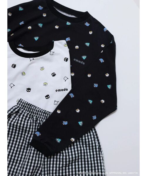 EMODA（エモダ）の「【はぴだんぶい】PATTERN OVER L/T&S-PT SET（Tシャツ/カットソー・レディース・ホワイト/ブラック・FREE）」の15枚目の写真