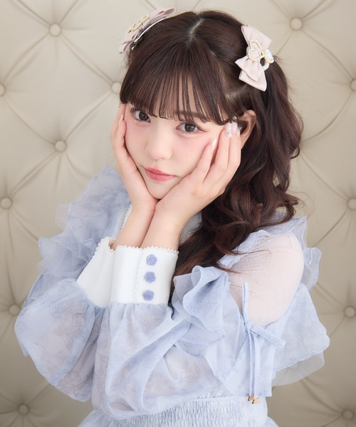 ROJITA(ロジータ)の「ハートビジュパール付きリボンクリップセット(バレッタ/ヘアクリップ・レディース・ブラック/ボルドー/ピンク・FREE)」の18枚目の写真