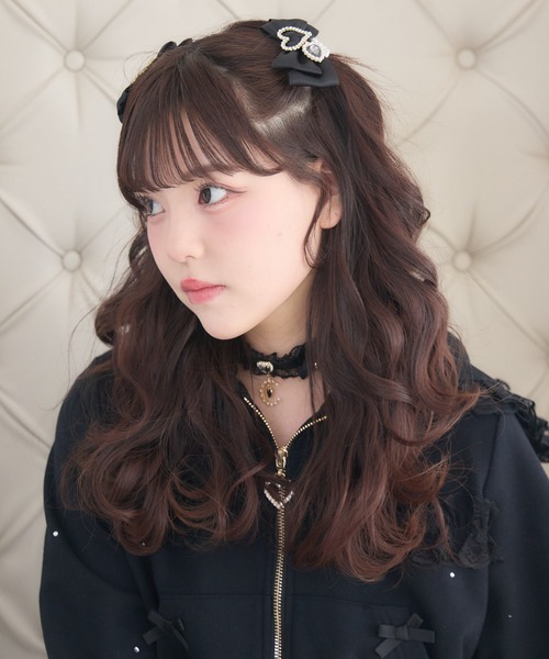 ROJITA(ロジータ)の「ハートビジュパール付きリボンクリップセット(バレッタ/ヘアクリップ・レディース・ブラック/ボルドー/ピンク・FREE)」の21枚目の写真