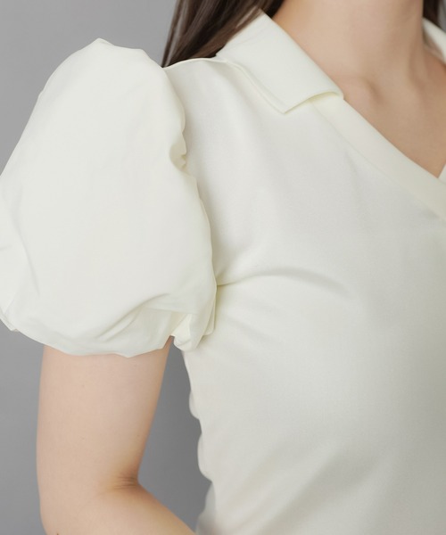 adidas（アディダス）の「【adidas/アディダス】ボリュームスリーブポロワンピース（ワンピース・レディース・ブラック/オフホワイト・M）」の16枚目の写真