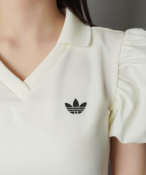 adidas（アディダス）の「【adidas/アディダス】ボリュームスリーブポロワンピース（ワンピース・レディース・ブラック/オフホワイト・M）」の14枚目の写真