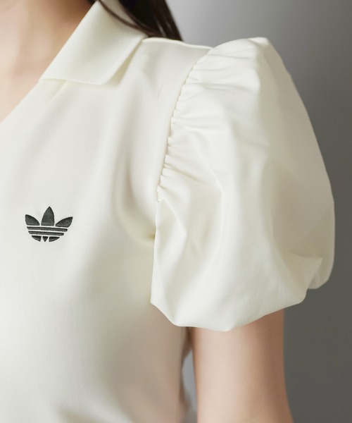 adidas（アディダス）の「【adidas/アディダス】ボリュームスリーブポロワンピース（ワンピース・レディース・ブラック/オフホワイト・M）」の15枚目の写真