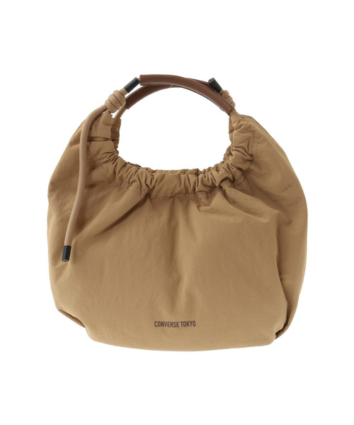 CONVERSE TOKYO（コンバーストウキョウ）の「2WAY ROPE HANDLE GATHERED SHOULDER BAG（ショルダーバッグ・レディース・チャコールグレー/ベージュ/ブラック・FREE）」の2枚目の写真