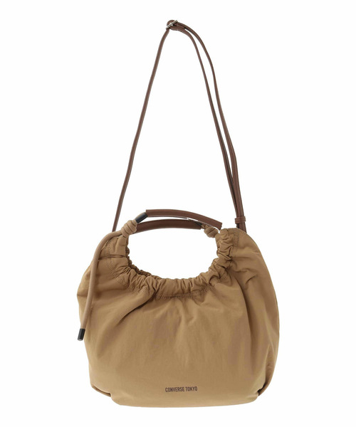 CONVERSE TOKYO（コンバーストウキョウ）の「2WAY ROPE HANDLE GATHERED SHOULDER BAG（ショルダーバッグ・レディース・チャコールグレー/ベージュ/ブラック・FREE）」の14枚目の写真