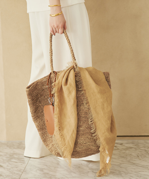 plage（プラージュ）の「《追加》RAFFIA BASKET バッグ（かごバッグ・レディース・ベージュ・FREE）」の4枚目の写真