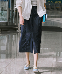 MALOUPE（マロップ）の「3105 ナイロンスカート (ネイビー)（スカート）」