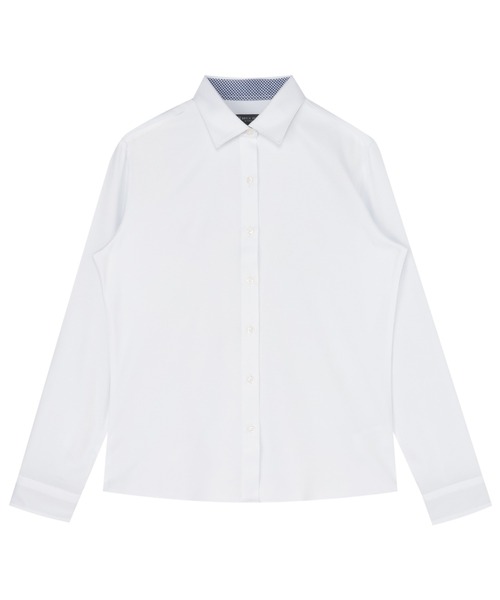 TOKYO SHIRTS(トウキョウシャツ)の「【吸水速乾】【COFREX】形態安定ノンアイロン ワイド 長袖ビジネスワイシャツ(ビジネスシャツ・レディース・ホワイト・XL/S/M/L/LL)」の1枚目の写真
