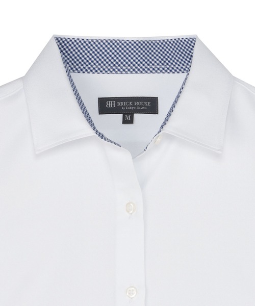 TOKYO SHIRTS(トウキョウシャツ)の「【吸水速乾】【COFREX】形態安定ノンアイロン ワイド 長袖ビジネスワイシャツ(ビジネスシャツ・レディース・ホワイト・XL/S/M/L/LL)」の3枚目の写真