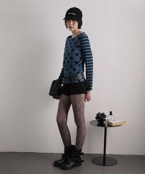 Ulysses(ユリシス)の「ドット×ボーダー長袖カットソー(Tシャツ/カットソー・レディース・ホワイト/ブルー・S/M)」の17枚目の写真