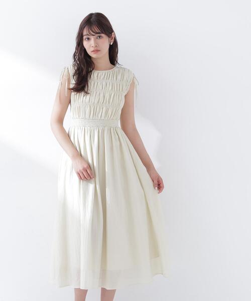NATURAL BEAUTY BASIC(ナチュラルビューティーベーシック)の「◇シアーチェックギャザーワンピース(ワンピース・レディース・オレンジ/イエロー/ブラック・P/S/MEDIUM)」の21枚目の写真