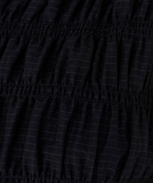 NATURAL BEAUTY BASIC(ナチュラルビューティーベーシック)の「◇シアーチェックギャザーワンピース(ワンピース・レディース・オレンジ/イエロー/ブラック・P/S/MEDIUM)」の13枚目の写真