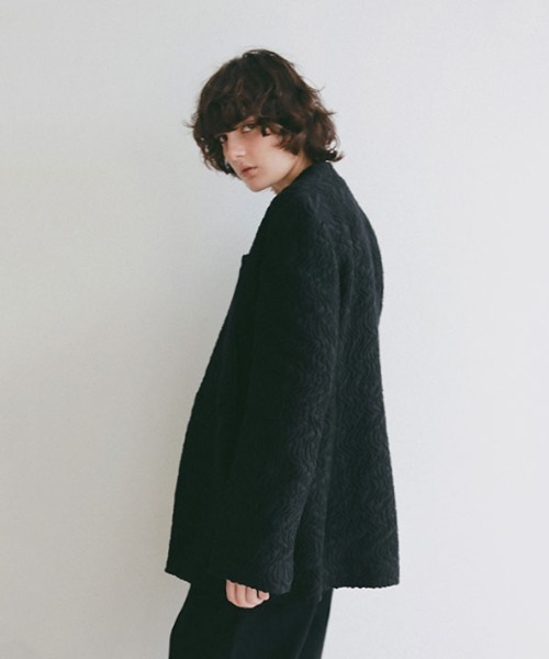 ETRE TOKYO(エトレトウキョウ)の「ジャガードノーカラージャケット(ノーカラージャケット・レディース・オフホワイト/ブラック・M/S)」の13枚目の写真