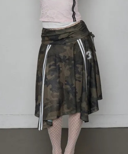 Ada.(エイダ)の「◇SETUPEXE◇ブランド直輸入正規品/33 スポーティ スカート 33 SPORTY SKIRT(スカート・レディース・カモフラージュ/ベージュ/ブラック・FREE)」の13枚目の写真