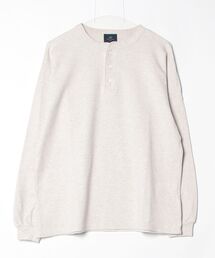 REMI RELIEF NAVY LABEL | REMI RELIEF NAVY LABEL / レミレリーフ ネイビーレーベル：WタックヘンリーネックロンT：RN30389115AK[STD](Tシャツ/カットソー)