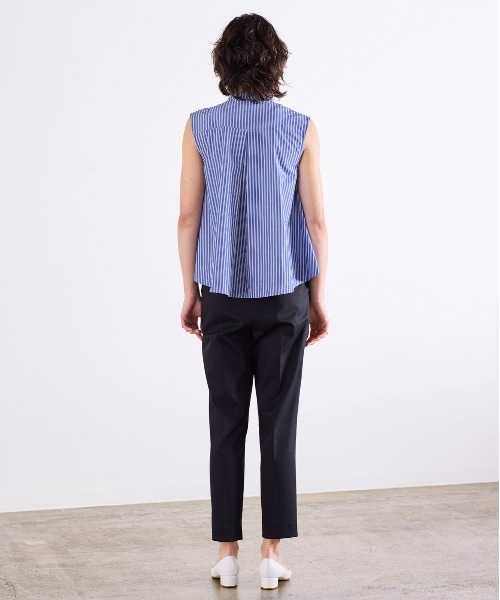 Marilyn Moon（マリリンムーン）の「modern tuck frill flare blouse（シャツ/ブラウス・レディース・ピンク/ホワイト/ブルー系その他/ライトブルー/ホワイト×ブルー・FREE）」の17枚目の写真