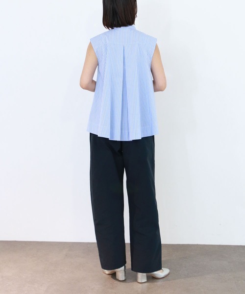 Marilyn Moon（マリリンムーン）の「modern tuck frill flare blouse（シャツ/ブラウス・レディース・ピンク/ホワイト/ブルー系その他/ライトブルー/ホワイト×ブルー・FREE）」の21枚目の写真