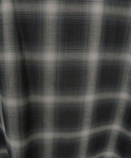 Magine（マージン）の「mhs2600-Open Collar Short Sleeve Check Shirt オープンカラーシャツ(MGN-261-036)（シャツ/ブラウス・メンズ・ブラック/ブルー/ホワイト・46/44/48）」の19枚目の写真
