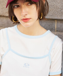 FRUIT OF THE LOOM × FREAK'S STORE/フルーツオブザルーム 別注 配色リンガ- 天竺キャミソール