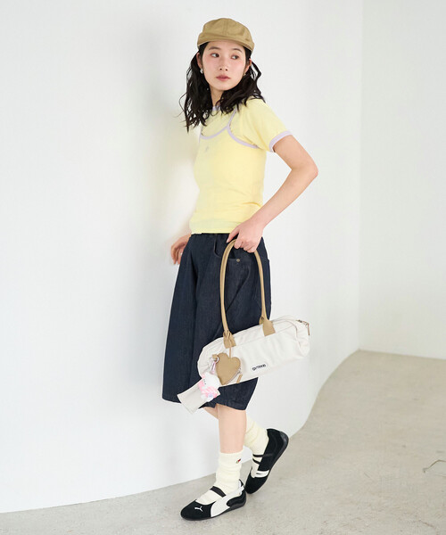 FREAK'S STORE(フリークスストア)の「FRUIT OF THE LOOM × FREAK'S STORE/フルーツオブザルーム 別注 配色リンガ- 天竺キャミソール(キャミソール・レディース・ブラック/オフホワイト/レモンイエロー/ピンク系その他・フリ-)」の22枚目の写真