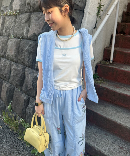 FREAK'S STORE(フリークスストア)の「FRUIT OF THE LOOM × FREAK'S STORE/フルーツオブザルーム 別注 配色リンガ- 天竺キャミソール(キャミソール・レディース・ブラック/オフホワイト/レモンイエロー/ピンク系その他・フリ-)」の15枚目の写真
