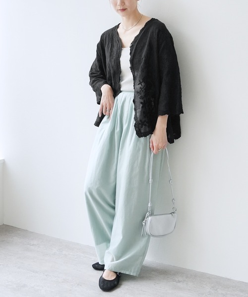 reca(レカ)の「レースシアーカーディガン(カーディガン/ボレロ・レディース・ブラック/ホワイト・M)」の14枚目の写真