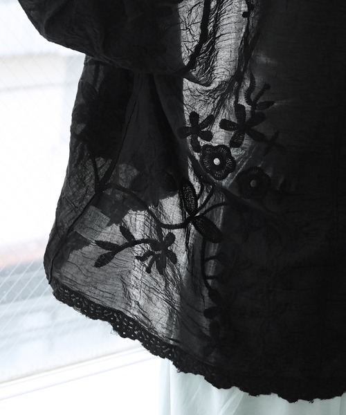 reca(レカ)の「レースシアーカーディガン(カーディガン/ボレロ・レディース・ブラック/ホワイト・M)」の15枚目の写真