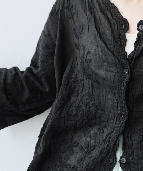 reca(レカ)の「レースシアーカーディガン(カーディガン/ボレロ・レディース・ブラック/ホワイト・M)」の17枚目の写真