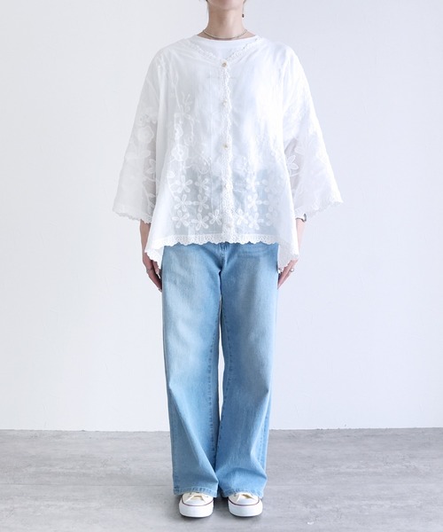 reca(レカ)の「レースシアーカーディガン(カーディガン/ボレロ・レディース・ブラック/ホワイト・M)」の19枚目の写真