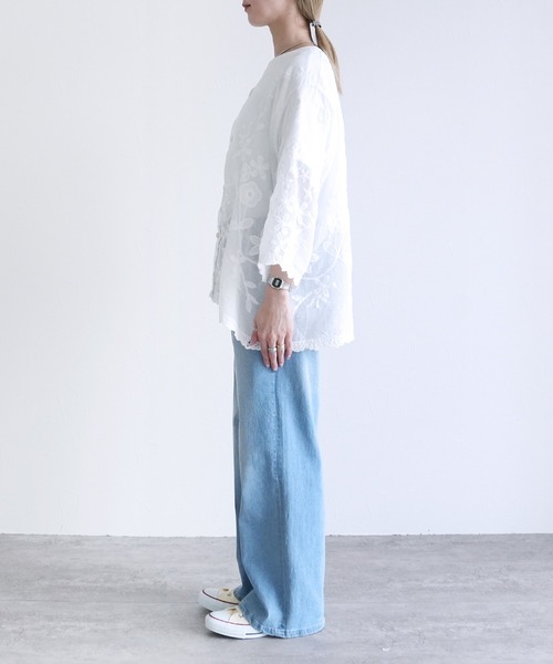 reca(レカ)の「レースシアーカーディガン(カーディガン/ボレロ・レディース・ブラック/ホワイト・M)」の20枚目の写真