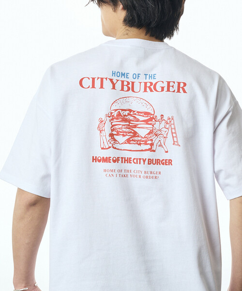 セール】限定展開 ビッグシルエット バックプリント クルーネック T