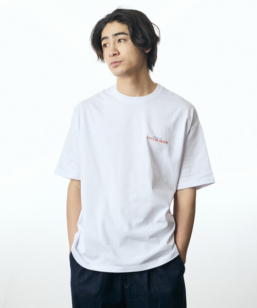 FREAK'S STORE(フリークスストア)の「限定展開 ビッグシルエット バックプリント クルーネック Tシャツ / City Burger(Tシャツ/カットソー・メンズ・ホワイト/ブラウン/ピンク/ブラック・SMALL/MEDIUM/LARGE)」の10枚目の写真