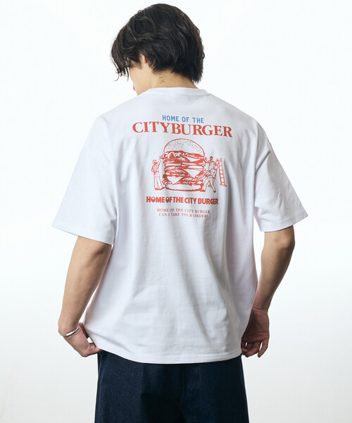 セール】限定展開 ビッグシルエット バックプリント クルーネック T