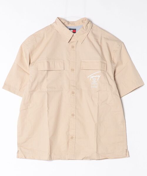 tommy jeans(トミー ジーンズ)の「ボクシースケーターシャツ(シャツ/ブラウス・メンズ・ブラック/アイボリー・SMALL/MEDIUM/X-LARGE/LARGE)」の2枚目の写真