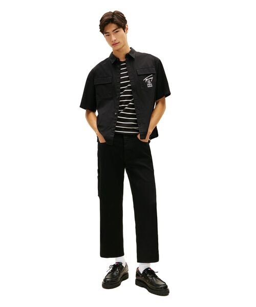 tommy jeans(トミー ジーンズ)の「ボクシースケーターシャツ(シャツ/ブラウス・メンズ・ブラック/アイボリー・SMALL/MEDIUM/X-LARGE/LARGE)」の11枚目の写真