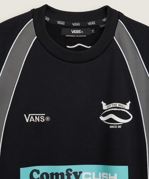 VANS（バンズ）の「PITCH TO STREET  クルースウェット / TDC CREW TRACK TOP Black VN000X6FBLK1（その他トップス・メンズ・ブラック・LARGE/MEDIUM/SMALL/X-LARGE）」の3枚目の写真