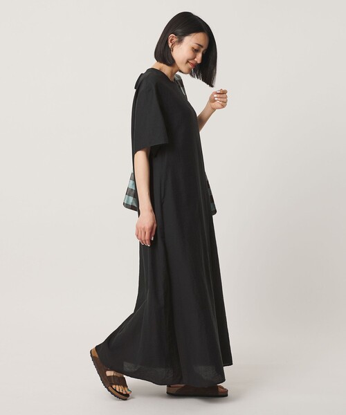 BEAUTY&YOUTH UNITED ARROWS(ビューティーアンドユースユナイテッドアローズ)の「シアー バックリボン ワンピース ウォッシャブル(ワンピース・レディース・ダークグレー/ライム/ブラック/ダークブラウン・S/M/XS)」の11枚目の写真