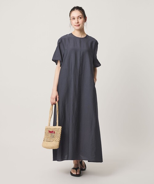 BEAUTY&YOUTH UNITED ARROWS(ビューティーアンドユースユナイテッドアローズ)の「シアー バックリボン ワンピース ウォッシャブル(ワンピース・レディース・ダークグレー/ライム/ブラック/ダークブラウン・S/M/XS)」の12枚目の写真