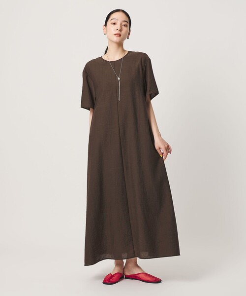 BEAUTY&YOUTH UNITED ARROWS(ビューティーアンドユースユナイテッドアローズ)の「シアー バックリボン ワンピース ウォッシャブル(ワンピース・レディース・ダークグレー/ライム/ブラック/ダークブラウン・S/M/XS)」の16枚目の写真