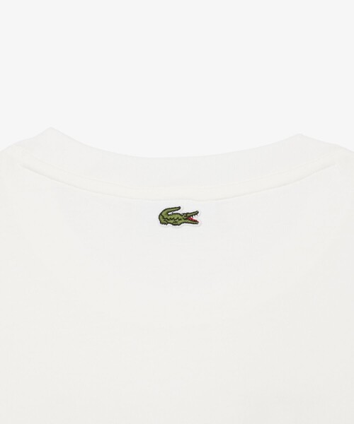 LACOSTE（ラコステ）の「カットワークテニス刺繍Tシャツ（Tシャツ/カットソー・レディース・オフホワイト・36/38）」の6枚目の写真