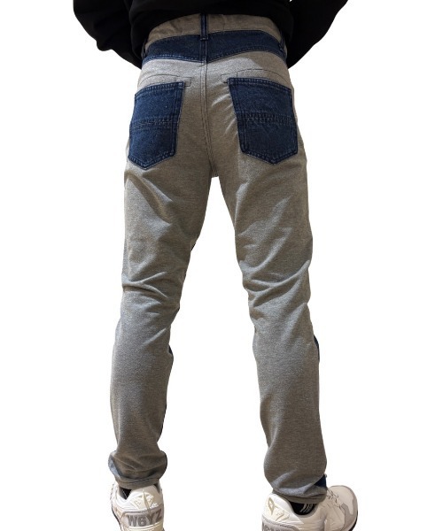COOK JEANS（クックジーンズ）の「SUNデニムスウェット切替パンツ（デニムパンツ・メンズ・グレー系その他・SMALL/MEDIUM/LARGE/X-LARGE/XX-LARGE）」の5枚目の写真