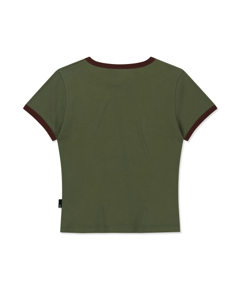 BROWNBREATH（ブラウンブレス）の「W KITTY RINGER TEE - KHAKI（Tシャツ/カットソー・レディース・その他・SMALL/MEDIUM）」の2枚目の写真
