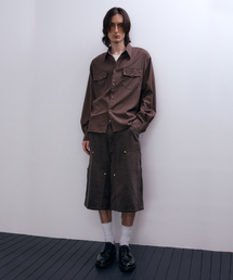 NUAKLE（ヌアクル）の「(m) ワークワッフルバミューダショーツ_モカブラウン（その他パンツ）」