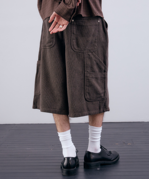 NUAKLE(ヌアクル)の「(m) ワークワッフルバミューダショーツ_モカブラウン(その他パンツ・メンズ・その他・1/2)」の3枚目の写真
