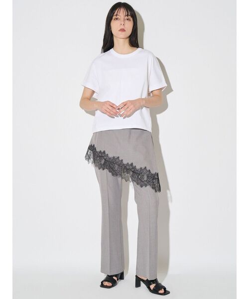 ELENDEEK（エレンディーク）の「ロールアップTカットソー（Tシャツ/カットソー・レディース・チャコールグレー/オフホワイト/ラベンダー・FREE）」の9枚目の写真