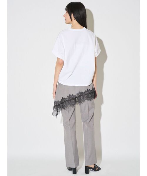 ELENDEEK（エレンディーク）の「ロールアップTカットソー（Tシャツ/カットソー・レディース・チャコールグレー/オフホワイト/ラベンダー・FREE）」の11枚目の写真