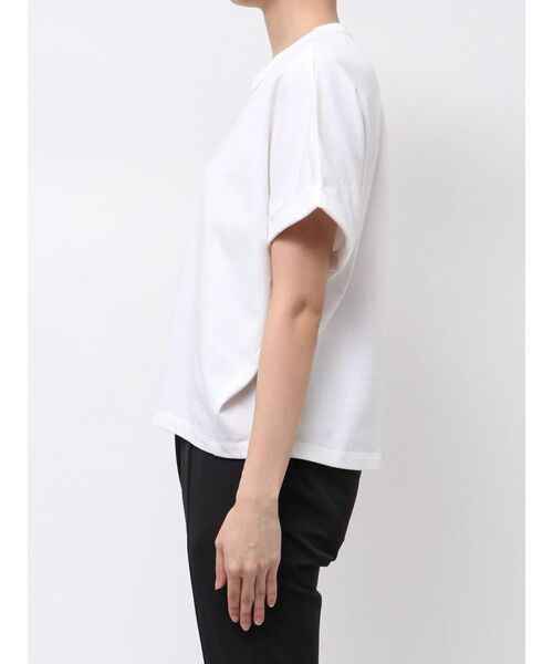 ELENDEEK（エレンディーク）の「ロールアップTカットソー（Tシャツ/カットソー・レディース・チャコールグレー/オフホワイト/ラベンダー・FREE）」の21枚目の写真