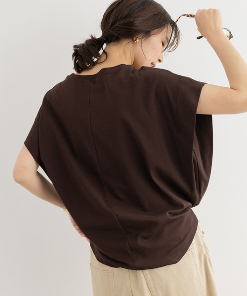 BARNYARDSTORM（バンヤードストーム）の「BARNYARDSTORM / ショルダータックスムースプルオーバー＜セットアップ対応＞（Tシャツ/カットソー・レディース・ブラウン/ホワイト/ブラック・FREE）」の11枚目の写真