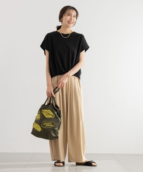 BARNYARDSTORM（バンヤードストーム）の「BARNYARDSTORM / ショルダータックスムースプルオーバー＜セットアップ対応＞（Tシャツ/カットソー・レディース・ブラウン/ホワイト/ブラック・FREE）」の21枚目の写真