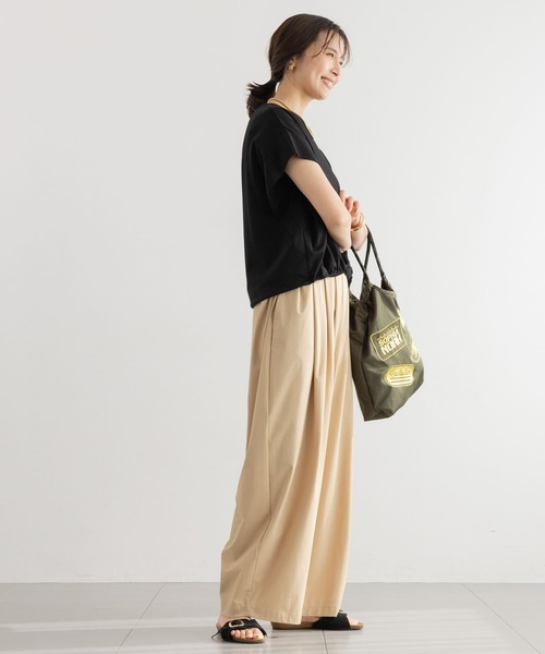 BARNYARDSTORM（バンヤードストーム）の「BARNYARDSTORM / ショルダータックスムースプルオーバー＜セットアップ対応＞（Tシャツ/カットソー・レディース・ブラウン/ホワイト/ブラック・FREE）」の22枚目の写真